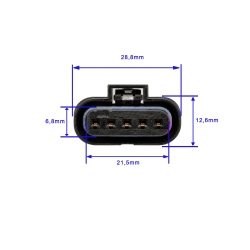 wtyczka MCON 5-pin czujnika NOX przepływomierza VW RENAULT FIAT Audi Skoda 51909648 4F0973705