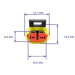 Złącze Superseal 2-PIN z przewodami – Wtyczka hermetyczna listwy LPG Valtek